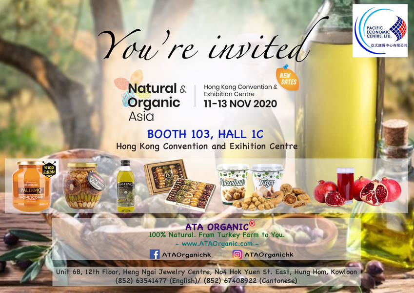 《Natural & Organic Asia in HKCEC 11-13 NOV 2020》| ATA ORGANIC®