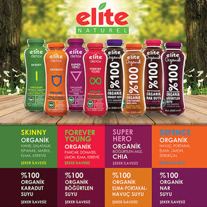 ELITE Organic 100% Fruit & Vegetable Juices (Apple + Carrot + Orange Juice) 有機100％水果蔬菜汁（蘋果+胡蘿蔔+橙汁）200g